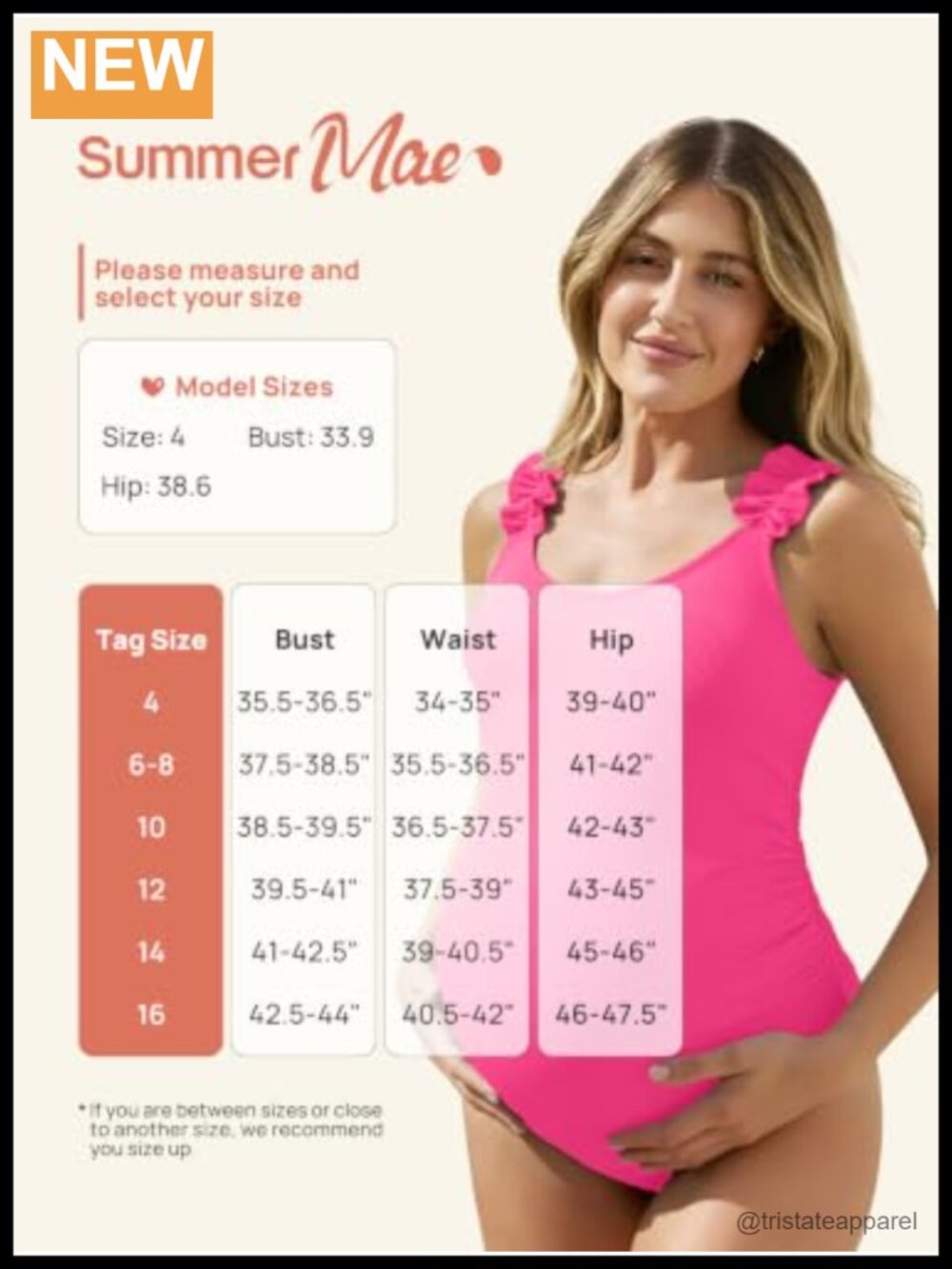 Maternity One Piece Swimsuit Ribbed Ruffle Adjustable Straps - Picture 5 of 6